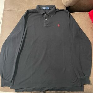 Polo Ralph Lauren Custom Slim Fit Stretch Mesh Long Sleeve Shirt Sz Large Cotton